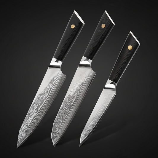 Set de 3 Couteaux Japonais Yoko | Couteaux de Cuisine Japonais Premium | Kensei Kaizen