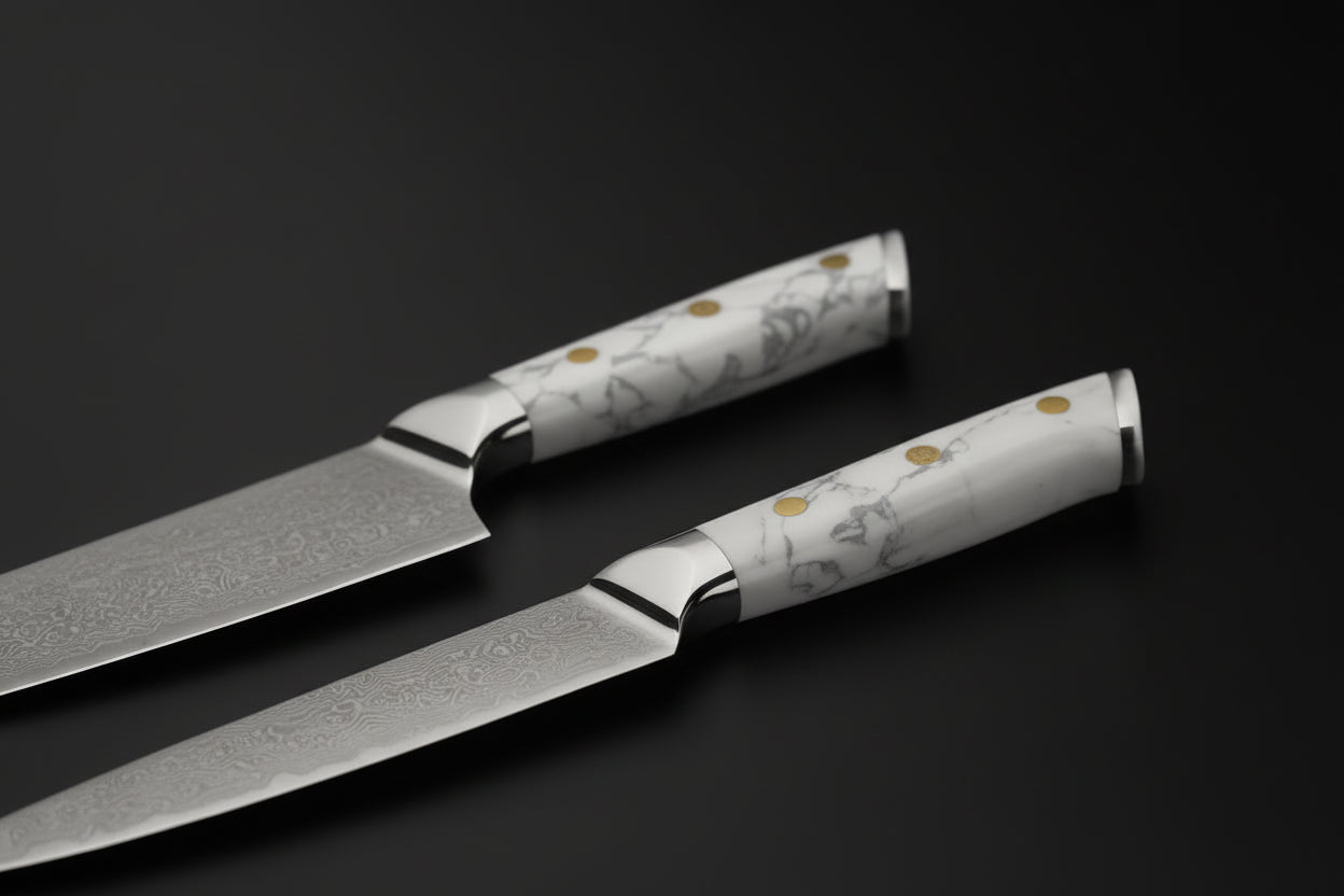 Set de 2 Couteaux Japonais Akashi | Couteaux de Cuisine Japonais Premium | Kensei Kaizen™