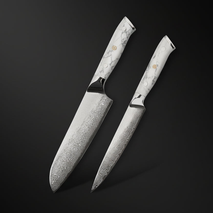Set de 2 Couteaux Japonais Akashi | Couteaux de Cuisine Japonais Premium | Kensei Kaizen™