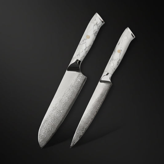 Set de 2 Couteaux Japonais Akashi | Couteaux de Cuisine Japonais Premium | Kensei Kaizen™