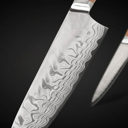 Set Couteaux Japonais Chef & Utilitaire Miyazaki | Couteaux de Cuisine Japonais | Kensei Kaizen