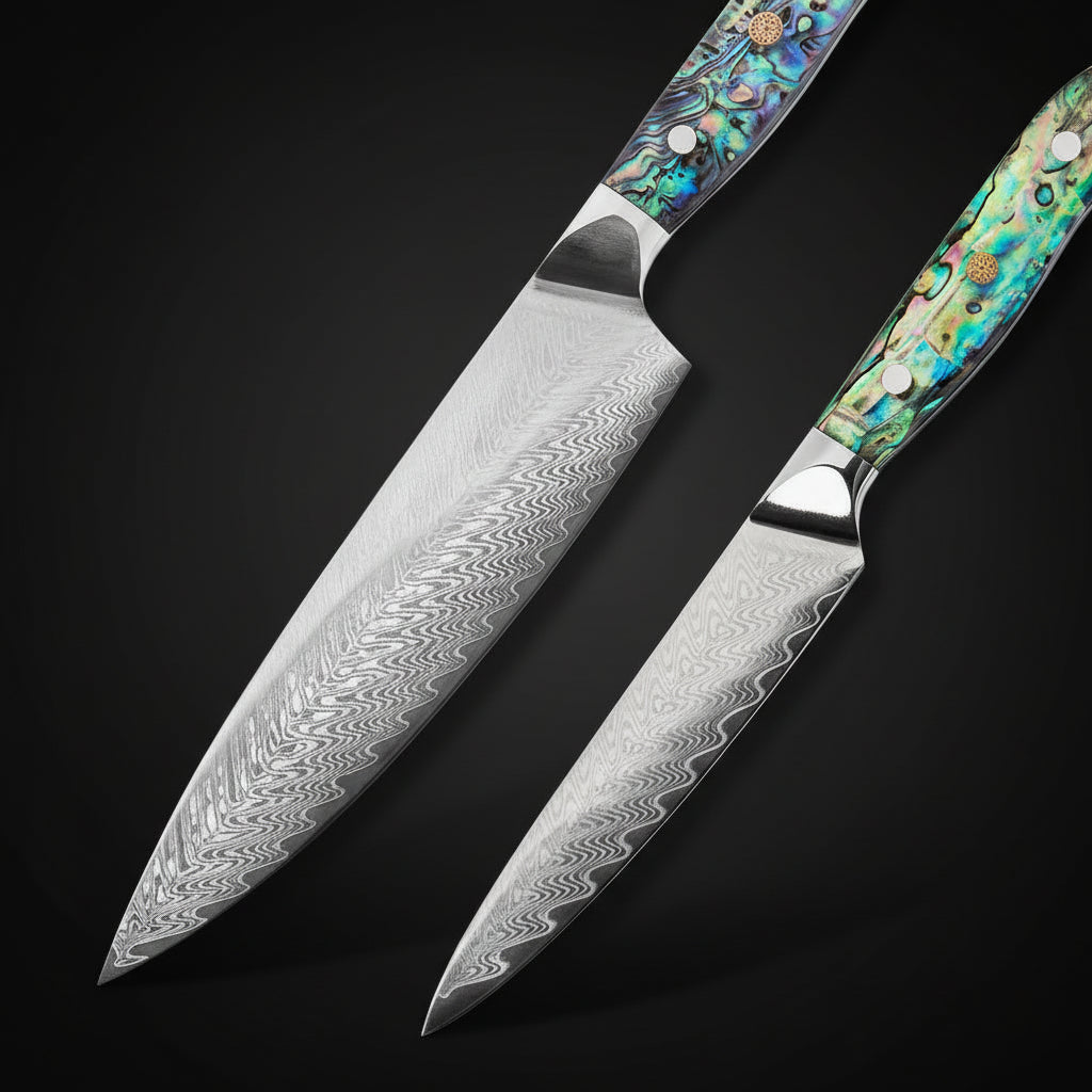 Couteau Japonais de Chef Shimoza | Couteau de Cuisine Japonais Haut de Gamme | Kensei Kaizen