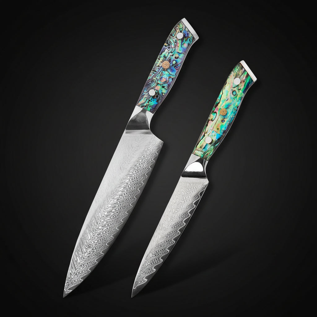 Set de 2 Couteaux Japonais Nagasaki | Couteaux de Cuisine Japonais Premium | Kensei Kaizen™