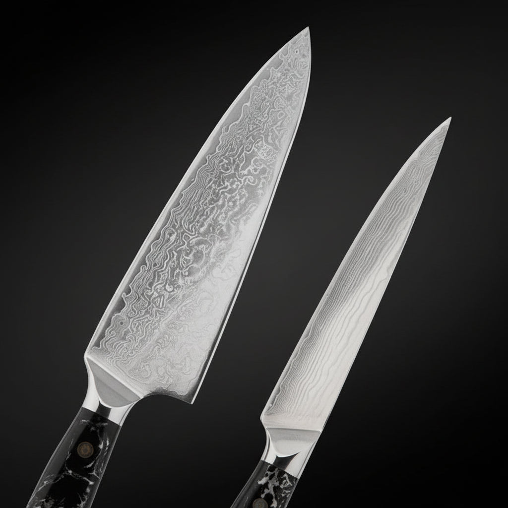 Set Couteaux Japonais Chef & Utilitaire Nagoya | Couteaux de Cuisine Japonais | Kensei Kaizen