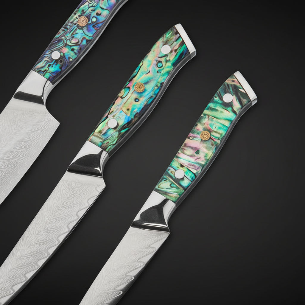 Set de 3 Couteaux Japonais Nagasaki | Couteaux de Cuisine Japonais Premium | Kensei Kaizen™