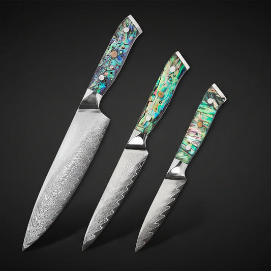 Set de 3 Couteaux Japonais Nagasaki | Couteaux de Cuisine Japonais Premium | Kensei Kaizen™