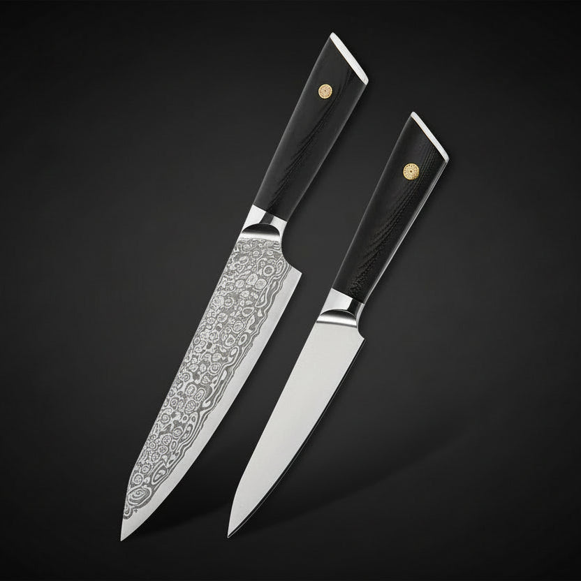 Set de 2 Couteaux Japonais Yoko | Couteaux de Cuisine Japonais Premium | Kensei Kaizen