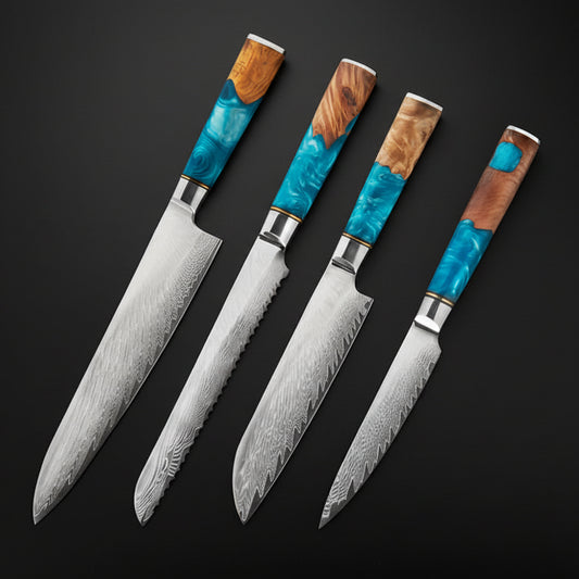 Set de 4 Couteaux Japonais Niigata | Couteaux de Cuisine Japonais Premium | Kensei Kaizen