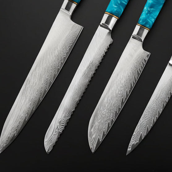 Niigata Japanisches Messerset, 4-teilig | Hochwertige japanische Küchenmesser | Kensei Kaizen
