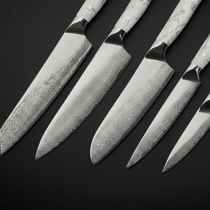 Set de 5 Couteaux Japonais Akashi | Couteaux de Cuisine Japonais Premium | Kensei Kaizen™