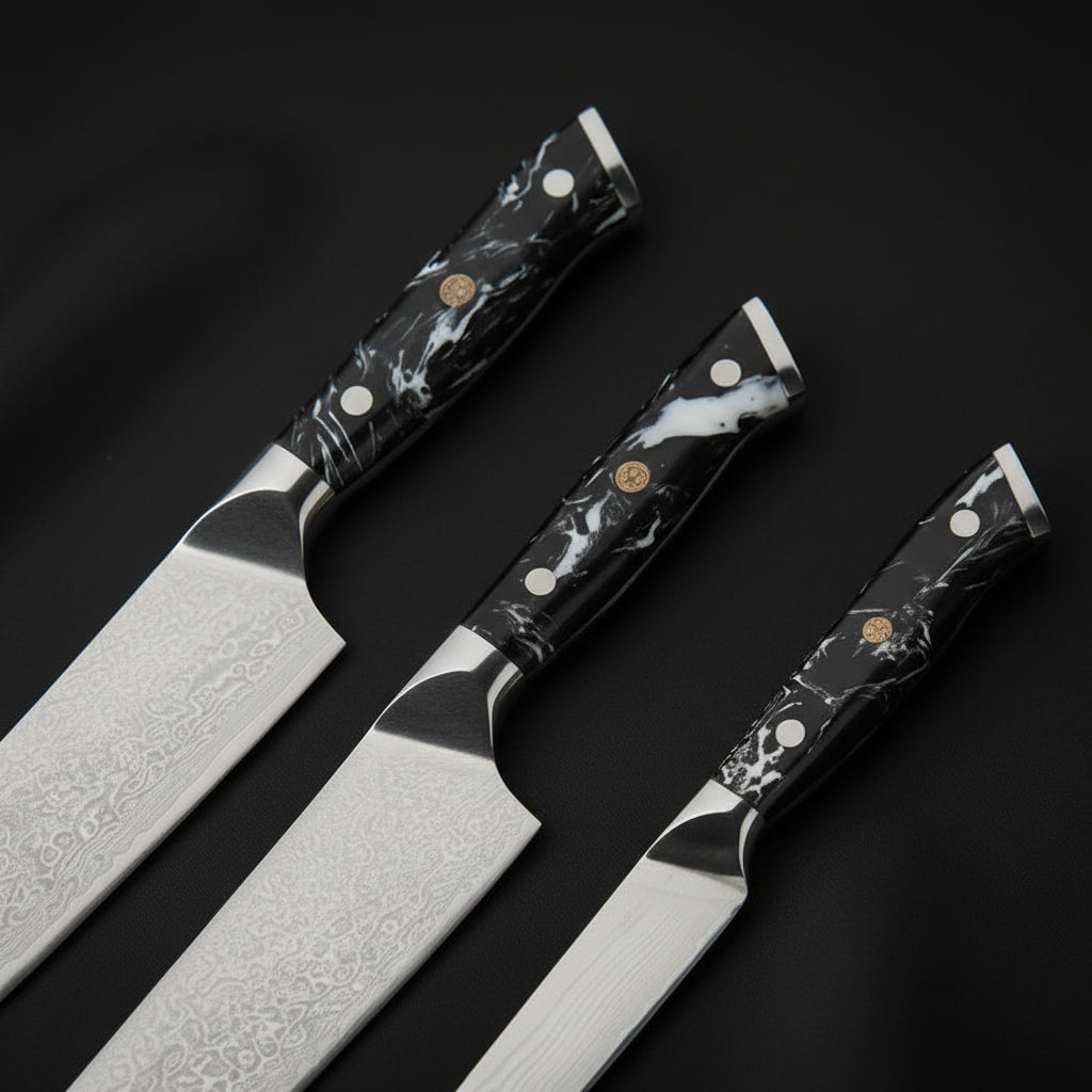 Set de 3 Couteaux Japonais Nagoya | Couteaux de Cuisine Japonais Premium | Kensei Kaizen