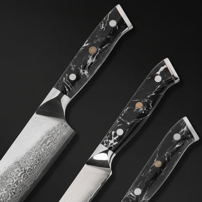 Set de 3 Couteaux Japonais Nagoya | Couteaux de Cuisine Japonais Polyvalents | Kensei Kaizen™