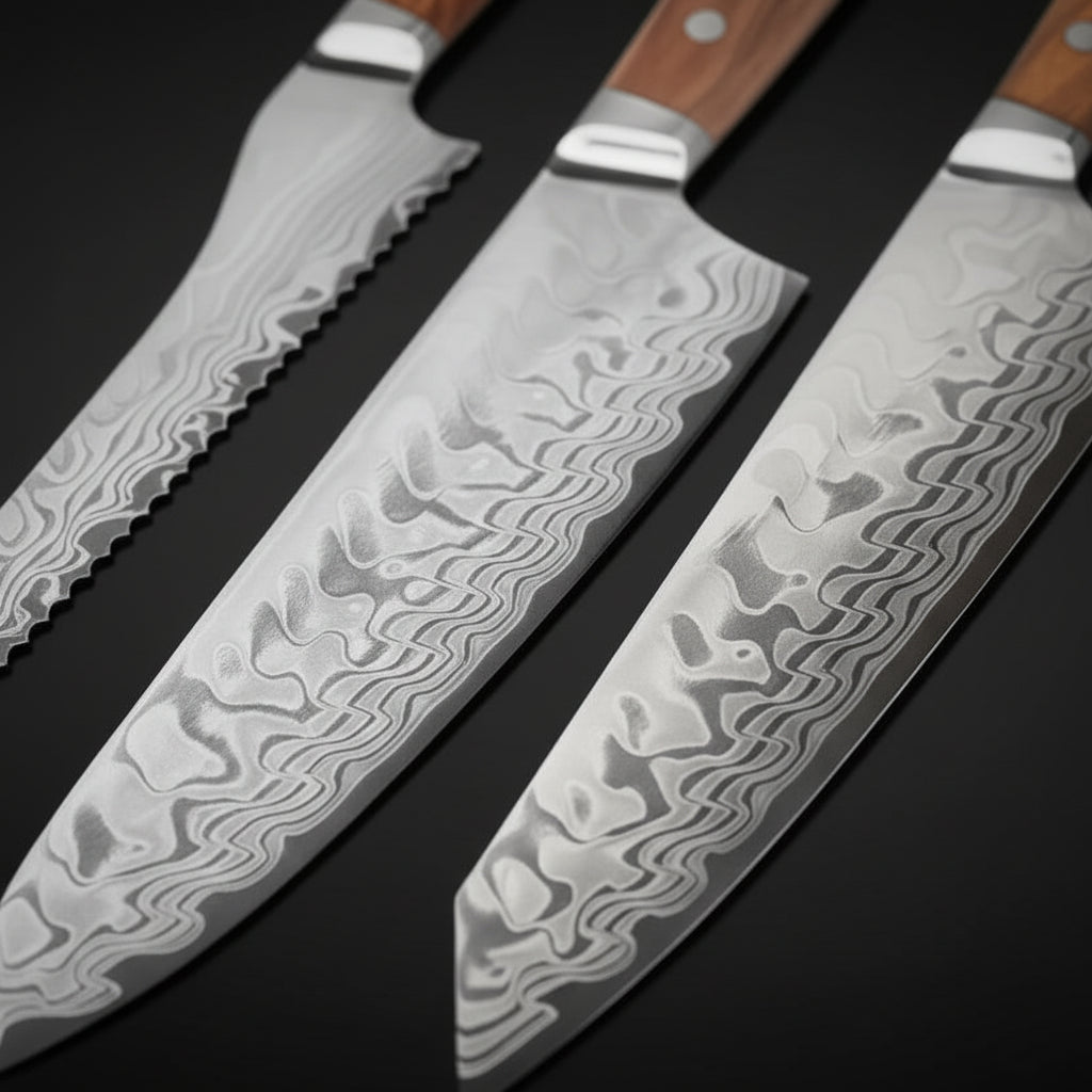 Set de 3 Couteaux Japonais Miyazaki | Couteaux de Cuisine Japonais Premium | Kensei Kaizen