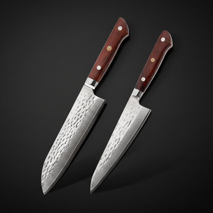 Set de 2 Couteaux Japonais Shimoza | Couteaux de Cuisine Japonais Premium | Kensei Kaizen™