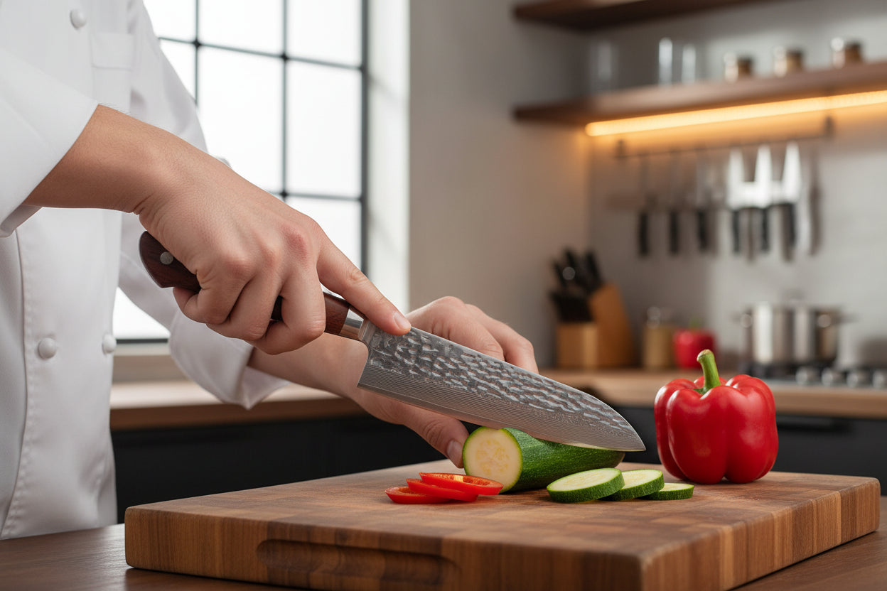 Couteau Japonais de Chef Akashi | Couteau de Cuisine Japonais Haut de Gamme | Kensei Kaizen