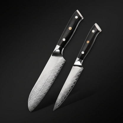 Set de 2 Couteaux Japonais Kimoya | Couteaux de Cuisine Japonais Premium | Kensei Kaizen