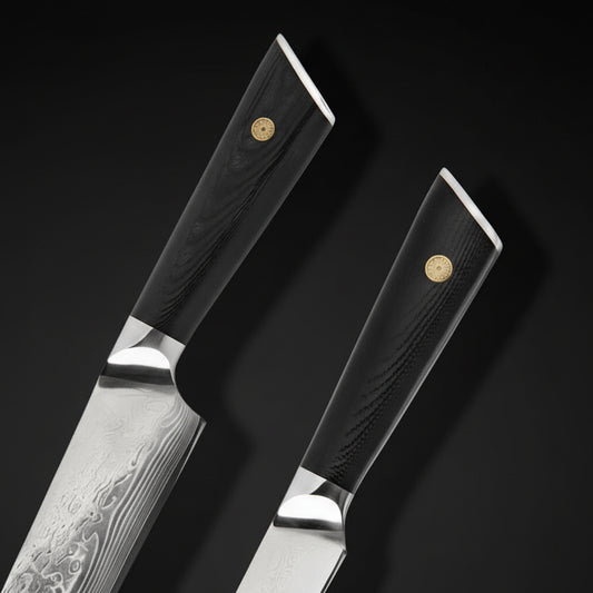 Set Couteaux Japonais Santoku & Utilitaire Yoko | Couteaux de Cuisine Japonais | Kensei Kaizen