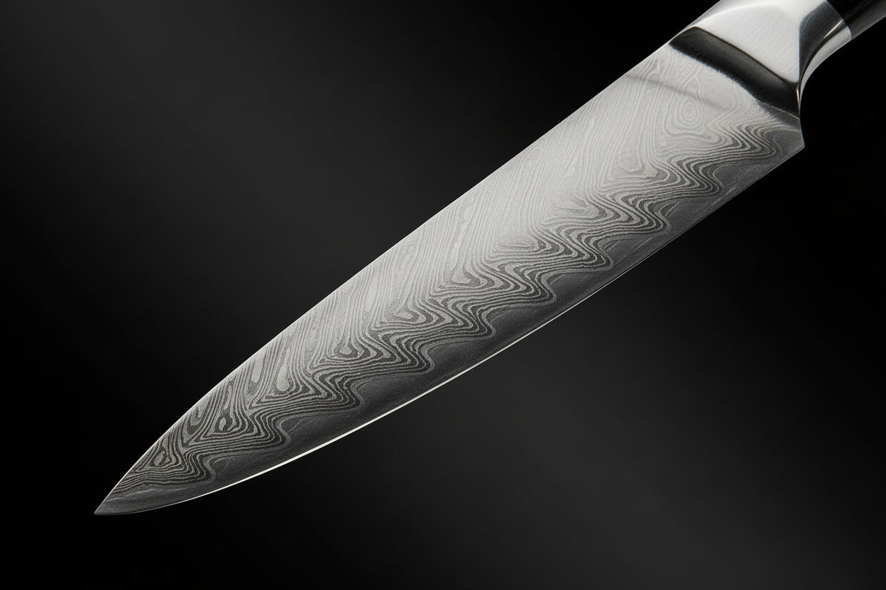 Couteau Utilitaire Kimoya | Couteau de Cuisine Japonais Damas 67 Couches | Ultra-Précis