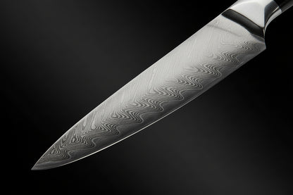 Couteau Utilitaire Kimoya | Couteau de Cuisine Japonais Damas 67 Couches | Ultra-Précis
