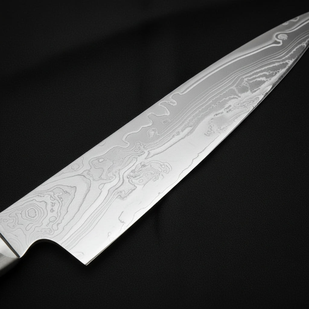 Japanisches Matsu-Universalmesser | Japanisches Küchenmesser mit 67 Lagen Damaststahl | Ultrapräzise